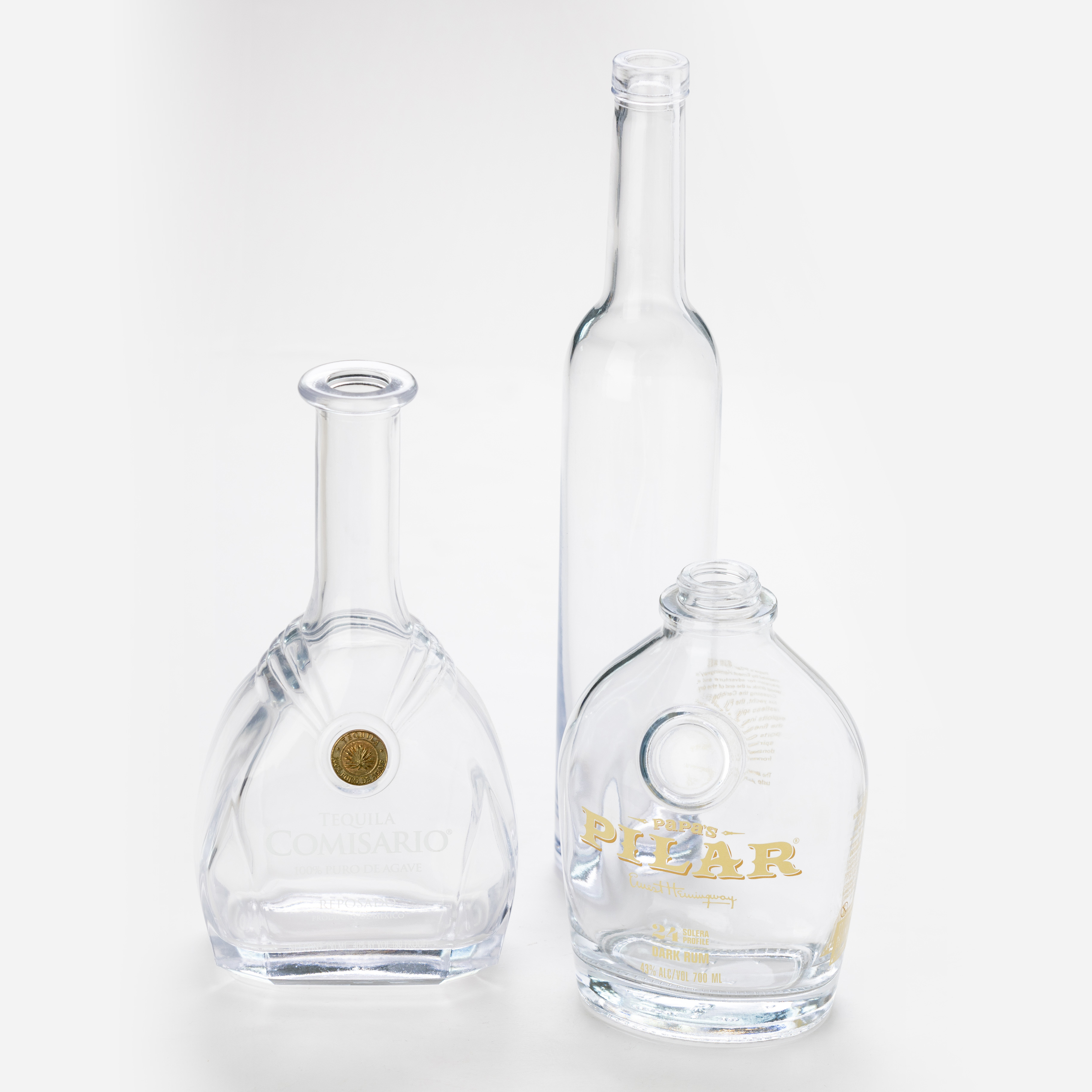 botella de vidrio de licor