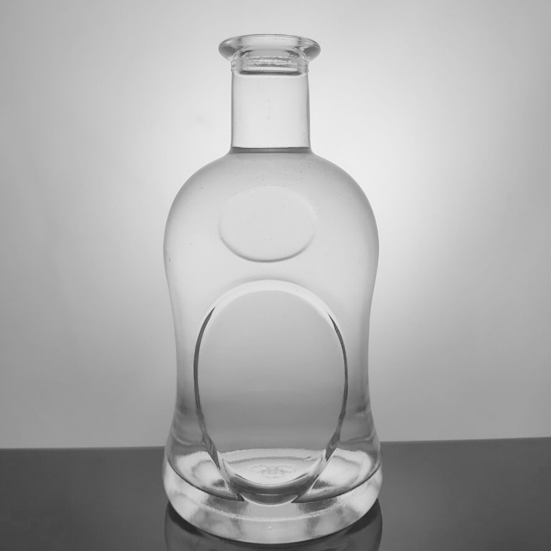 375 ml fľaša na alkohol z číreho skla